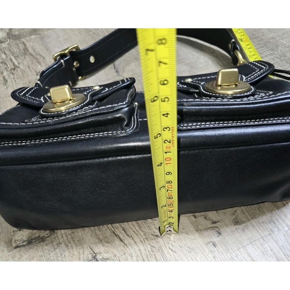 Vintage Coach Legacy 65th Anniversary Black Leather Shoulder Bag F12868 Y2K Rare - Picture 16 of 16